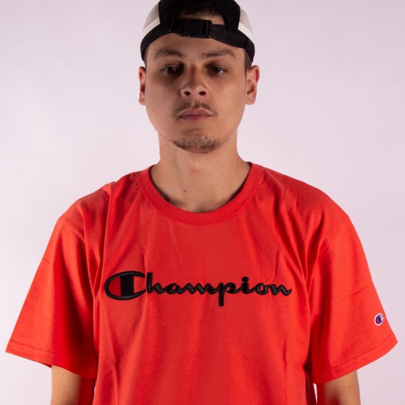 Camiset Champion Embroidery Trad Logo Scirpt Laranja